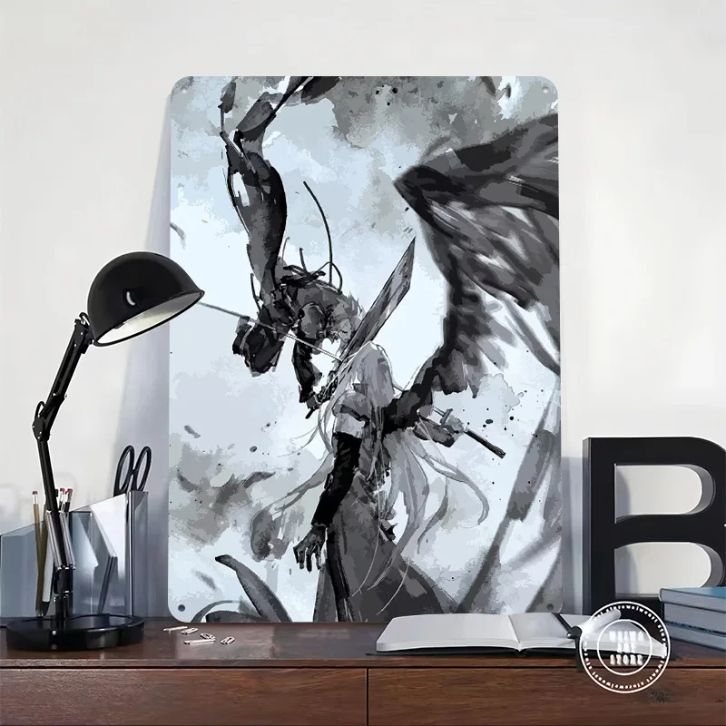 FANTASY VII Is Reborn Tinplate Poster Custom Wall Art Vintage Metal Signs Retro Tin Plaque for Interior Decoration Living Room
