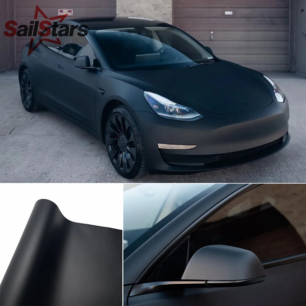 

Car Stickers Matte Black Vinyl Wrap Anti-scratch Color Change Waterproof Film Modification Decals Stickers Motorcycle Body