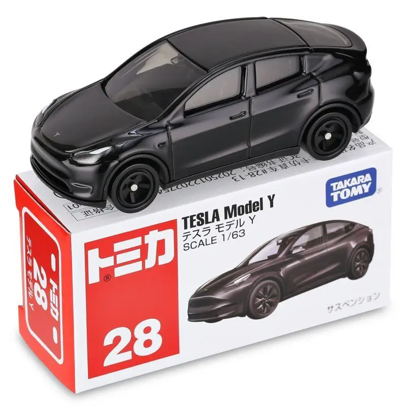 

TAKARA TOMY Tomica No. 27 Black Tesla Model Y Alloy Car Model in Red - White Box Exquisite Collectible and Boy's Birthday Gift