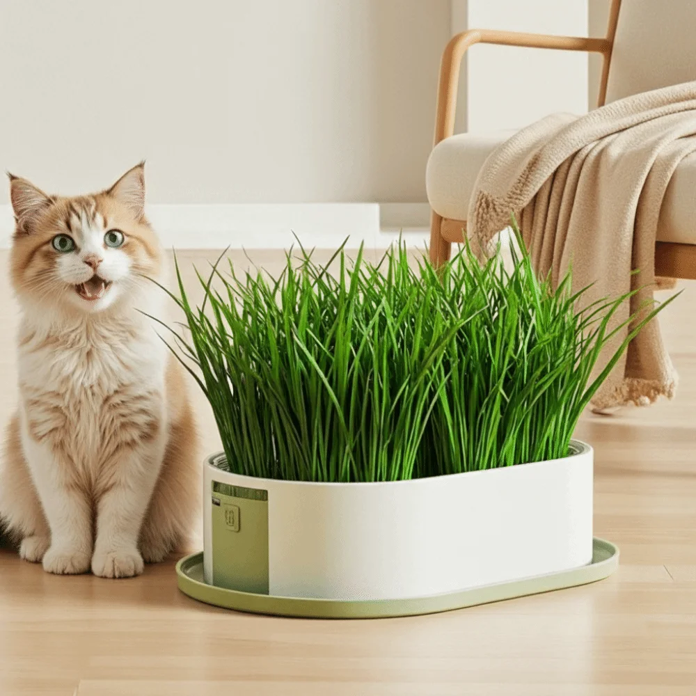 

Layered Design Cat Grass Planter Box Removable Prevent Overflow Hydroponic Cat Grass Box With Drain Holes Hydroponic Tray
