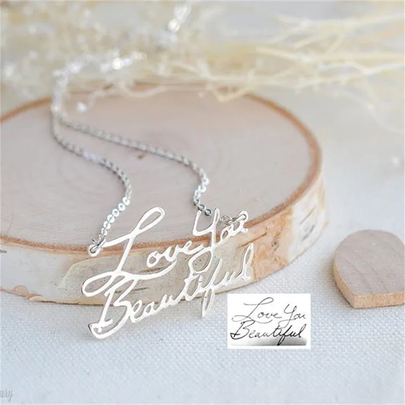 Customized Art Font Boys Cute Rock Band Necklaces Pendants Women Love Promise Military Children Plates Evening New Design