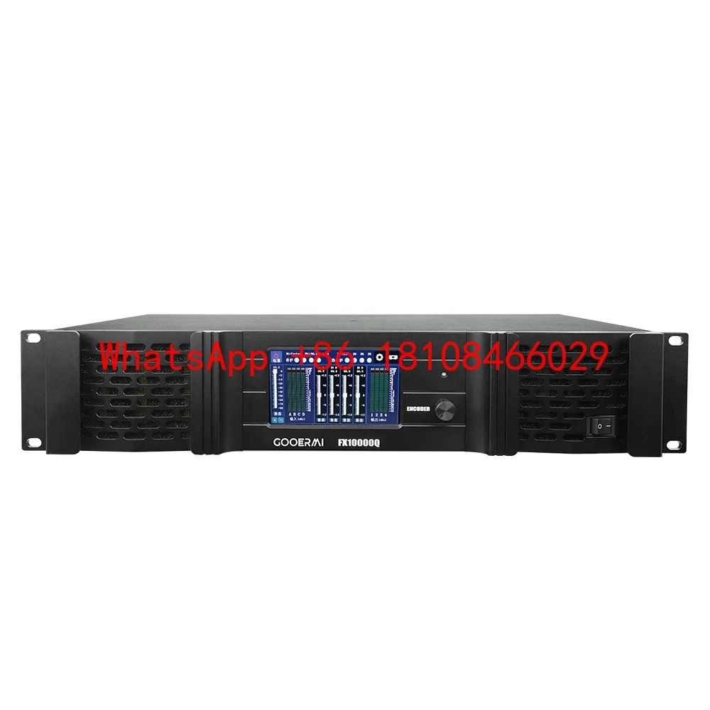 

FQX10000 Professional 4-Channel 1350W Power Amplifier 2U Pro Sound Amplifier with DSP Effects Audio Amp Made Durable Aluminium