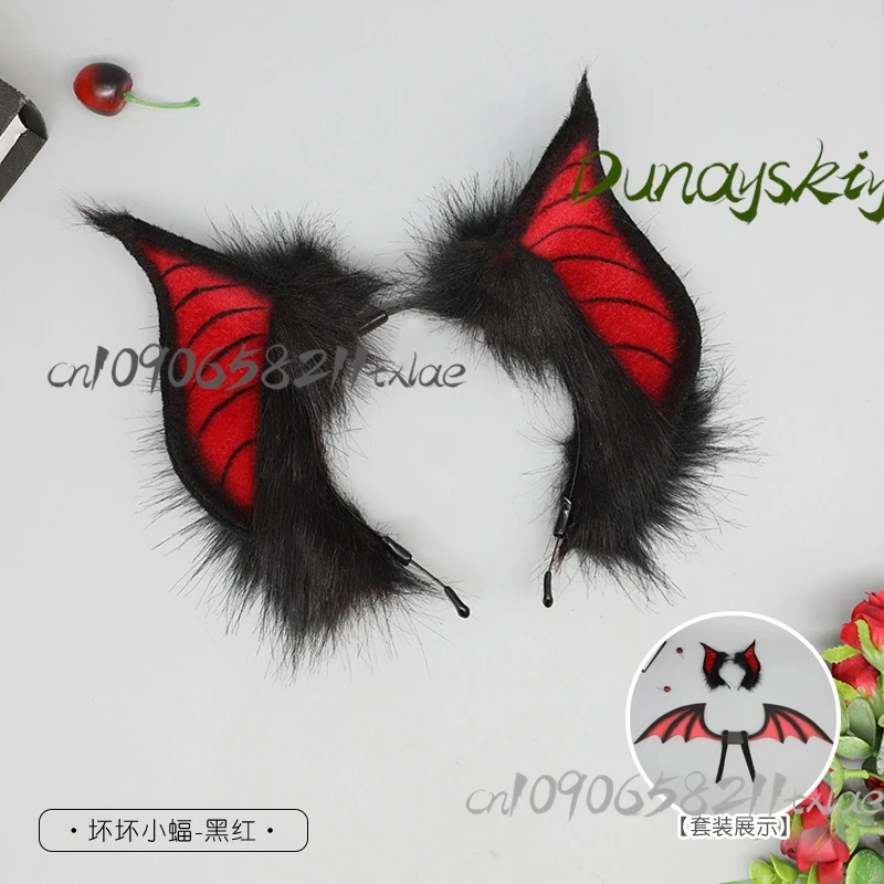 COS комиксы, выставка, аксессуары для выступлений на сцене, Jirai Kei kawaii, темные уши летучей мыши, обручи для волос, крылья, набор для Хэллоуина, косплей