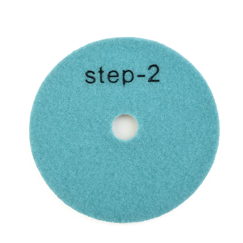 Dry/wet Grit Polishing Pad Diamond Granite Polishing Tool 100mm 1PC 3 Step Polishing Pads 4 Inch 4 Inch (100mm)