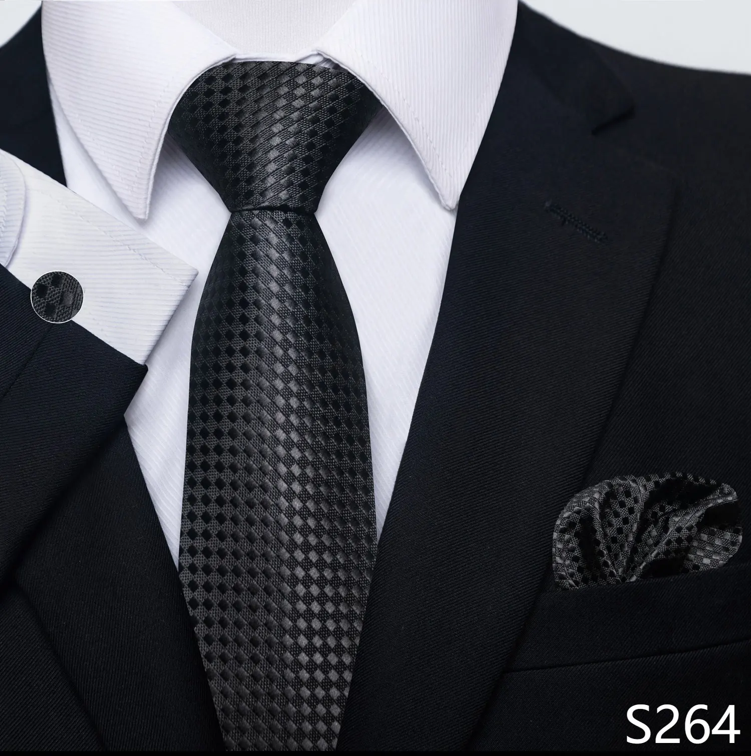 Neue Stil Mode Marke Krawatte Für Männer Grün Floral Krawatte Einstecktücher Manschettenknöpfe Set Krawatte Anzug Zubehör Fit Formale Party – Detail 17
