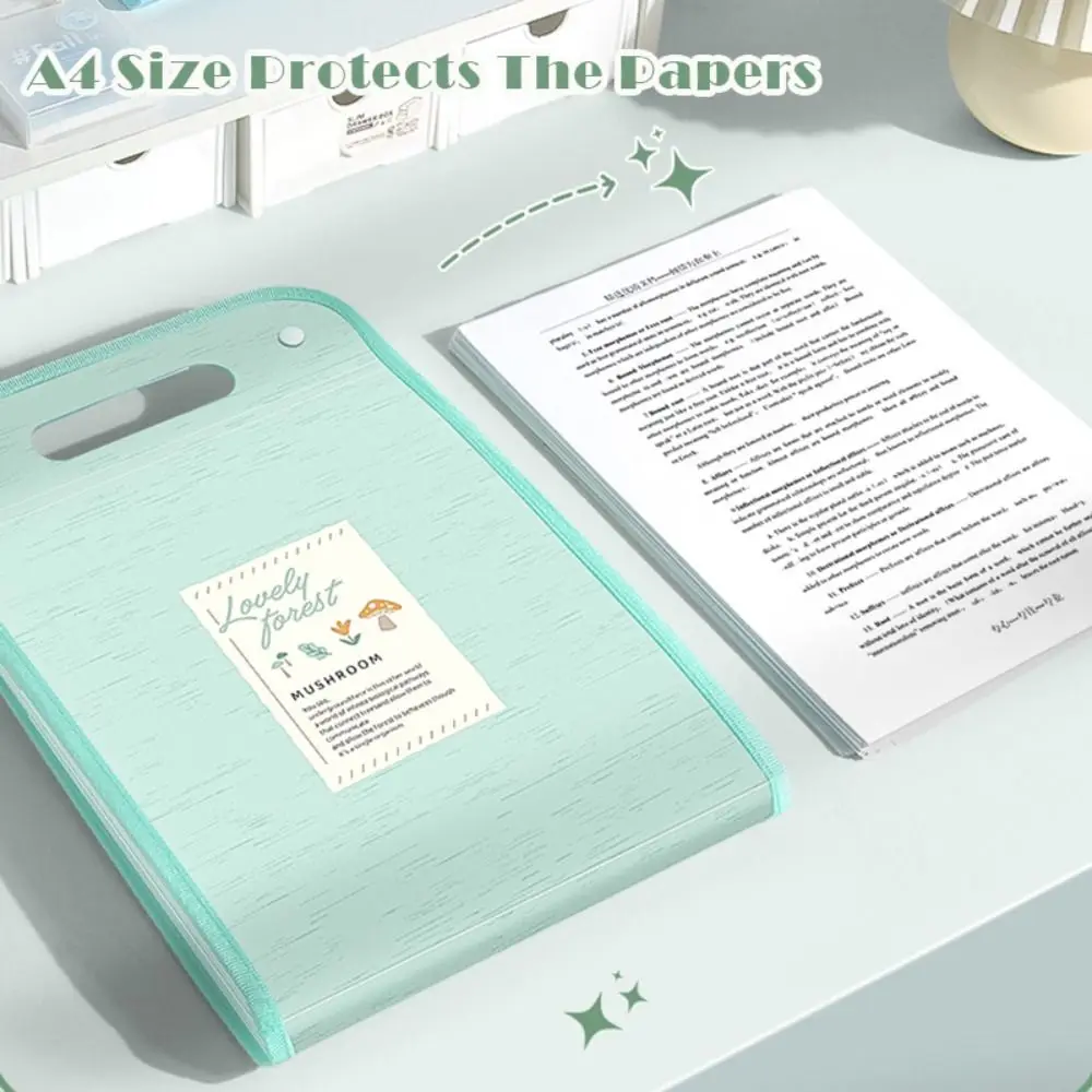 Bolsa de archivo A4 de alta calidad, carpeta de almacenamiento de papel de prueba de gran capacidad de 13 capas, clasificación, bolsa de datos portátil para estudiantes