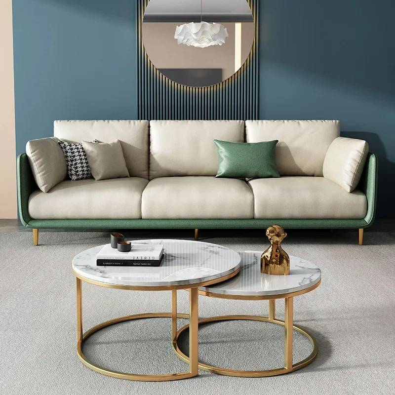 

Rental Room Furniture Apartment Fabric Sofa B & B Technology Fabric Living Room Sofa Small Apartment Double Straight Row Three