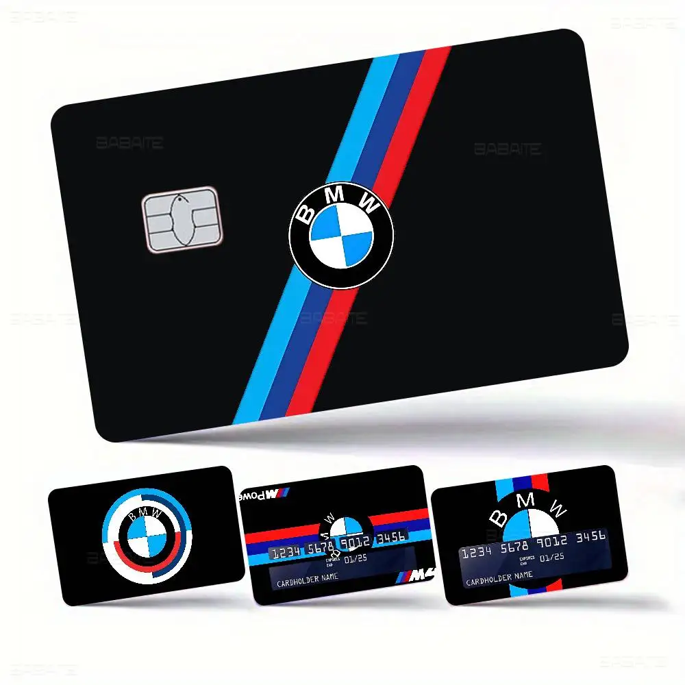 Car B-BMW Anime Spend or Save Funny Shell On Off Ultra Thin No Fade Sticker Skin Cover Film for Debit Credit Card