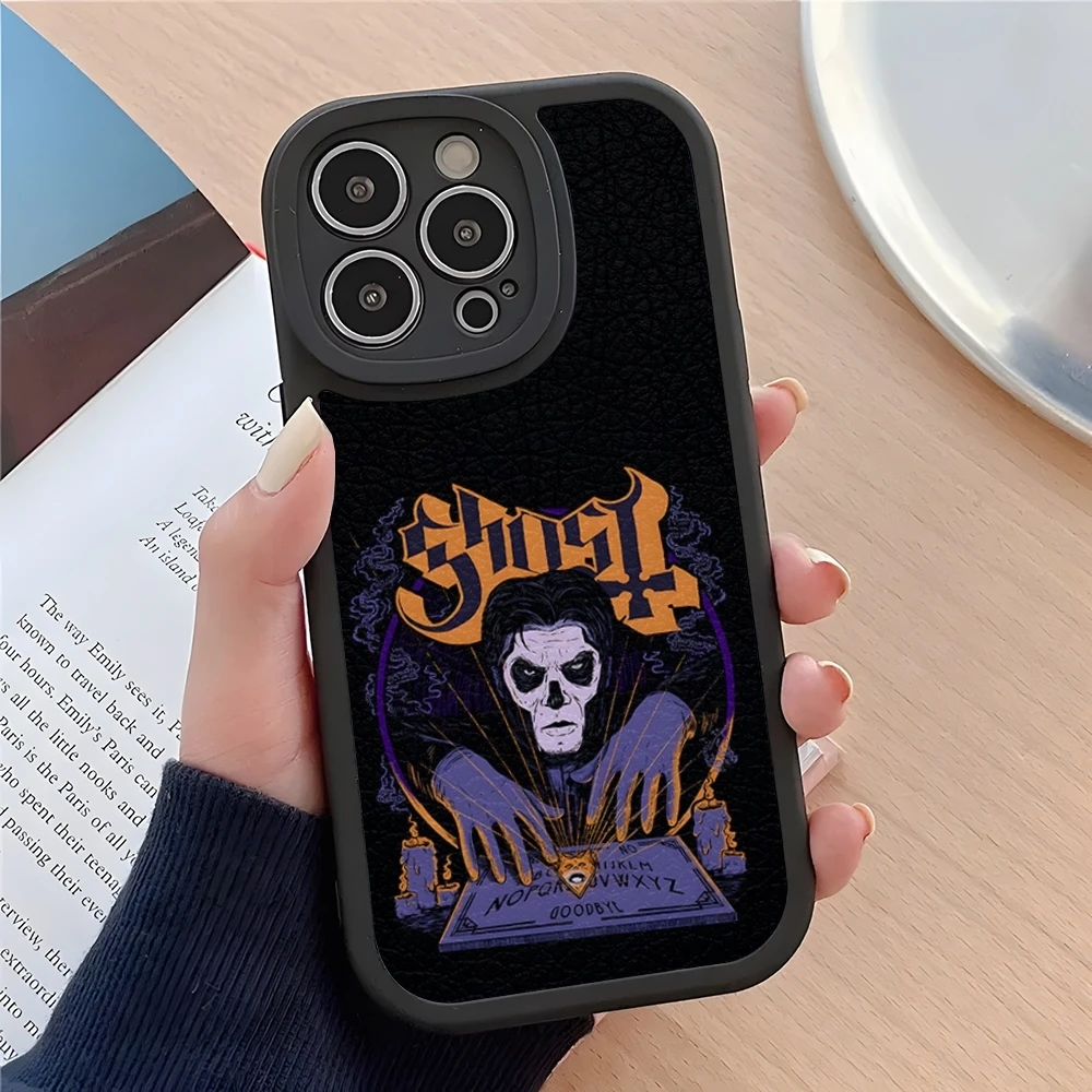 Ghost Heavy Metal Band Phone Case 2024 For iPhone 16 15 14 11 12 13  lambskin silicone Pro Max Mini X XR XS 7 8 Plus cover