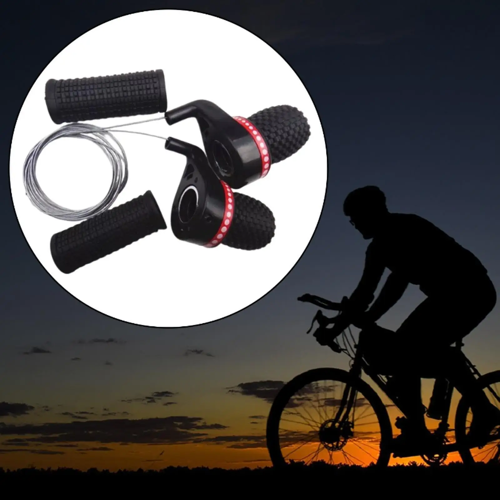

1 Pair Bike Twist Shift Gear, Derailleur Non Slip Handle Bar Replacement Mountain Bicycle Speed Shifter Bike Speed Lever