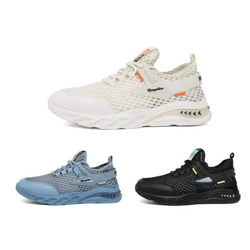 

Mens Outdoor Everyday Sport Sneakers Open Breath Circulation Mesh Cushioned Insole Slip Resist City Walking Casual Shoe