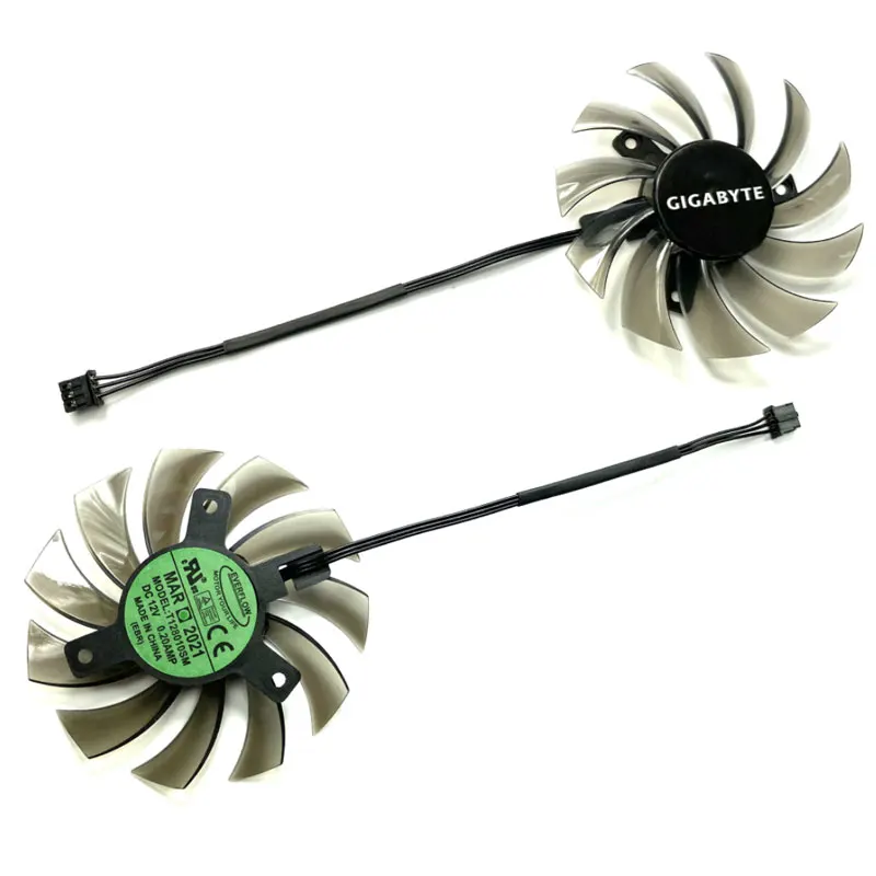 NUOVO 75 MILLIMETRI 3PIN T128010SM GV-N730 GPU Fan, Per GIGABYTE GA-GV-N730 、 GV-N630 、 GV-N610 、 GV-R575 、 GV-R557 scheda grafica ventola di raffreddamento