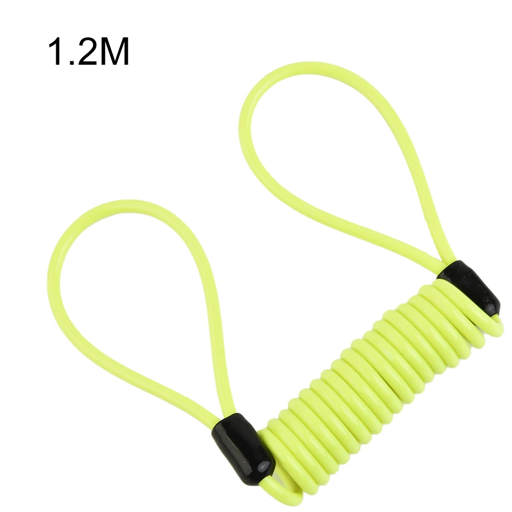 1pc 120cm Motorcycle Brake Disc Lock Scooter Reminder Cable For Engine Motor Spring Rope Anti-Theft Cable Protection Alarm Locks