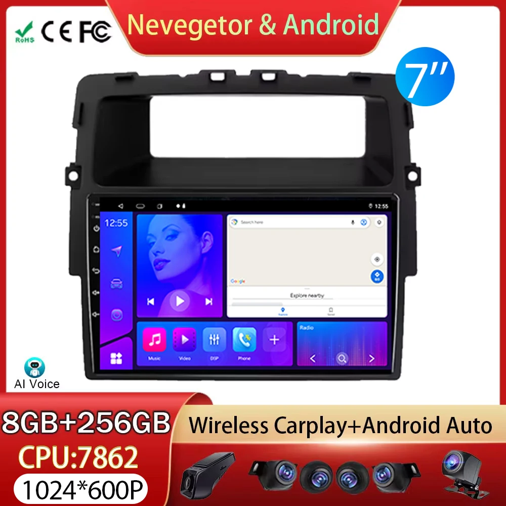 Car Radio For Nissan Primastar J4 For Opel Vivaro X83 For Renault Trafic 2 Android Auto GPS Navigation Multimedia Player No DVD