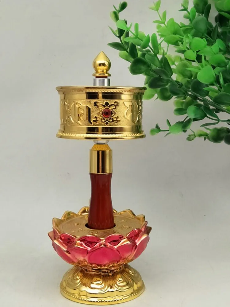 Wholesale Buddhist article Greco-Buddhist Nepal Buddhism recite chant scriptures Rotating wheel prayer + base