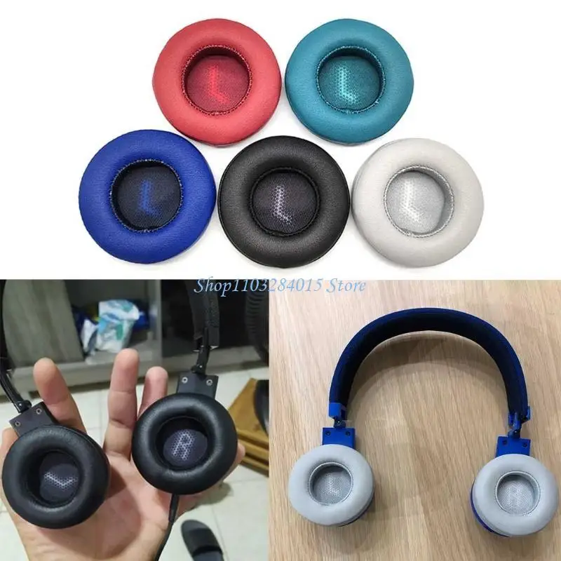 1 par de almohadillas suaves para los oídos, fundas de cojín de cuero para orejeras JBL-E35 E45 E45BT, orejeras para adultos, adolescentes, niños y niñas