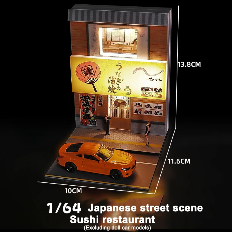 1/64 Tavern Restaurant Model Scene with Lamp Version Simulation Model Scene Decoration Collect (Excluding dolls and car models)