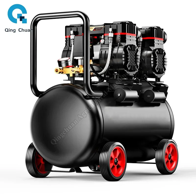 

Compressor Small 220V 40L Industrial Grade Oil-Silent Portable Woodworking High-Pressure Air Pump