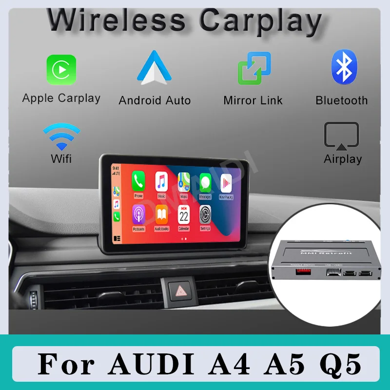 

Беспроводной автоматический декодер Apple Carplay Android, оригинальный экран для AUDI A4 A5 Q5 S5 3G MMI, мультимедийная система