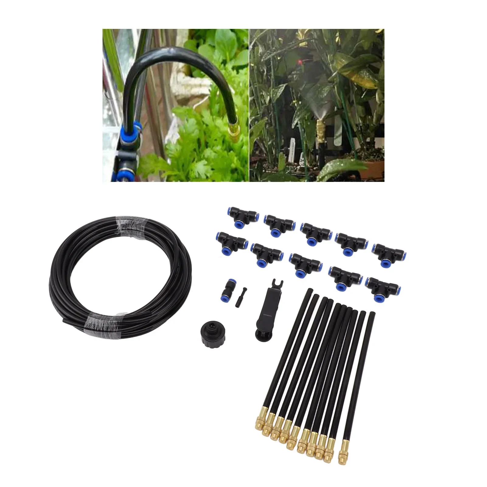 

Ground Sprinkler System with 360 Degree Adjustable Bendable Nozzle for Greenhouse Outdoor Plant DIY Plant Watering Set