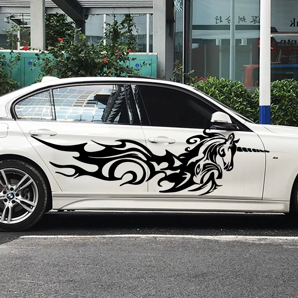 Large Fast Furious Style Unicorn Car Sticker Decal for Door Side Hood Auot Vehicle Vinyl Decor