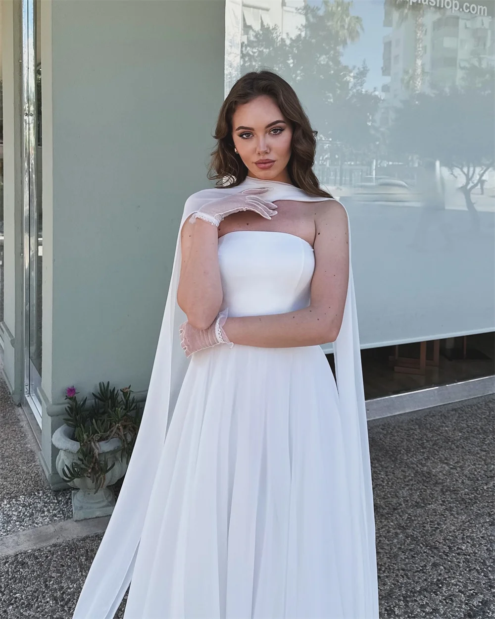 Mila Sukienki Wieczorowe Szyfonowe Bez Ramiączek na Zamówienie Bez Rękawów Sukienka na Bal 2025 Eleganckie Sukienki Formalne na Wesele do Kostek