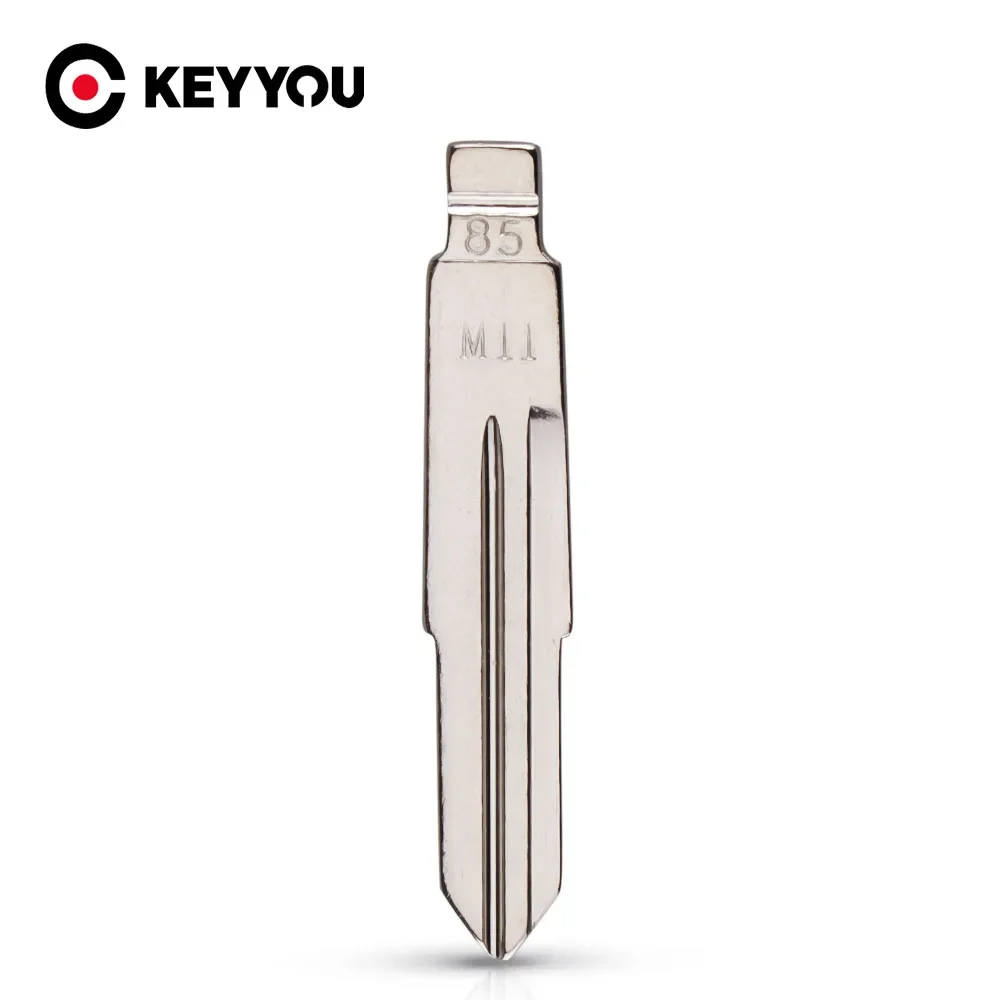 KEYYOU Type #85 Metal Blank Uncut Flip Folding KD Replacement Remote Car Key Blade For Chery Original Blade M11 NO.85 Key Blade