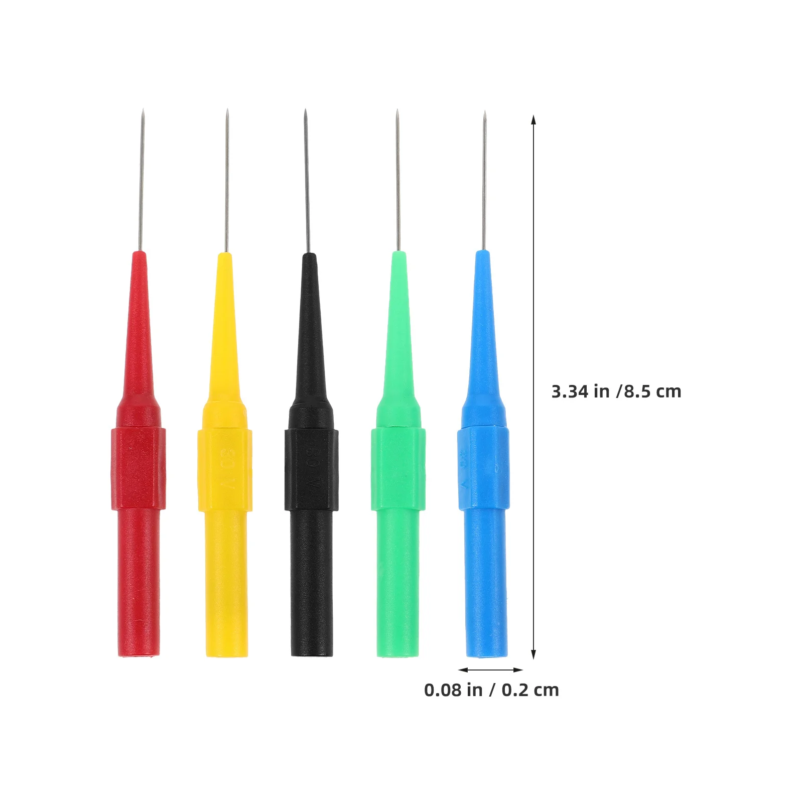 25 قطعة مجسات السيارات المتعددة 0.7 مللي متر غير المدمرة سلك ثقب اختبار التحقيق لإصلاح السيارات ارتفاع درجة الحرارة مرنة #2