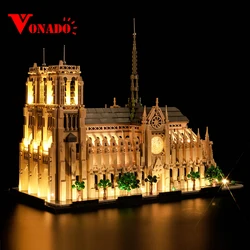 Vonado-Juego de bloques de construcción LED 21061, adecuado para Notre Name de Paris, solo incluye accesorios de iluminación