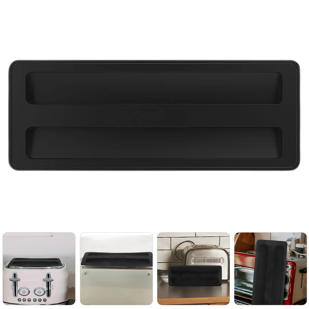 

2Pcs Silicone Toaster Cover 2 Slice Lid Protective Appliance Cover Kitchen Bread Machine Dirt Proof Top Lid Black