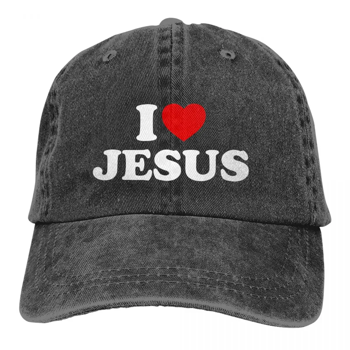 Pure Color Dad Hats I Love Women's Hat Sun Visor Baseball Caps Jesus God Cross Peaked Cap