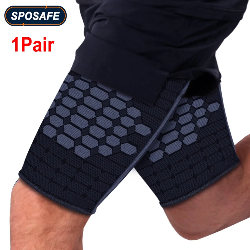 1Pair Thigh Compression Sleeve Hamstring Support Quad Compression Sleeve for Men and Women Improved Blood Circulation Recovery