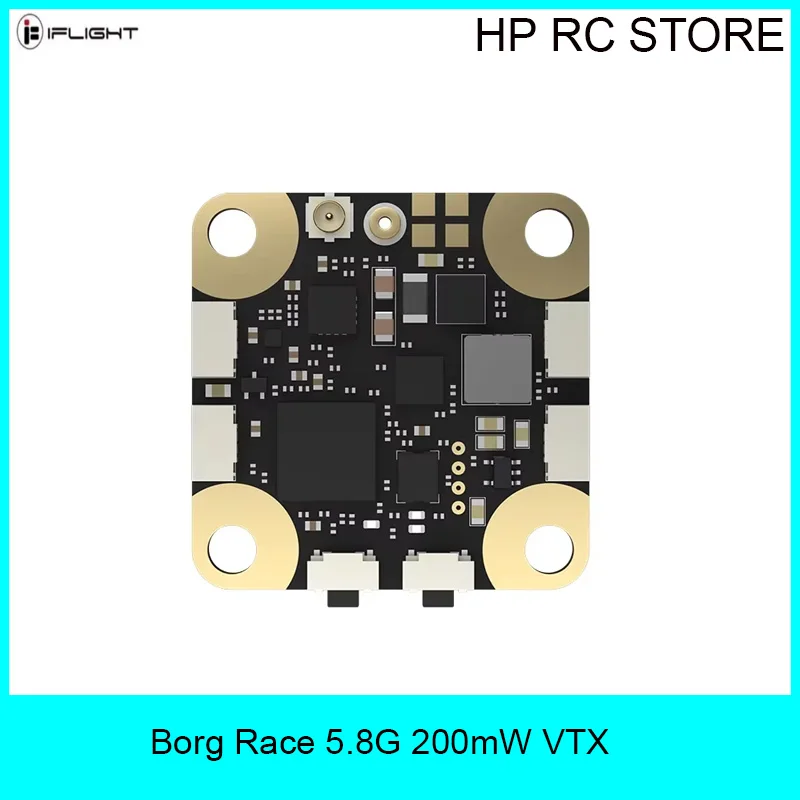 iFlight Borg Race 5.8G 200mW FPV VTX, 16CH with PIT/25/100/200mW Switchable, Wide Voltage 4.5-28V for 2-6S Lipo RC Drone