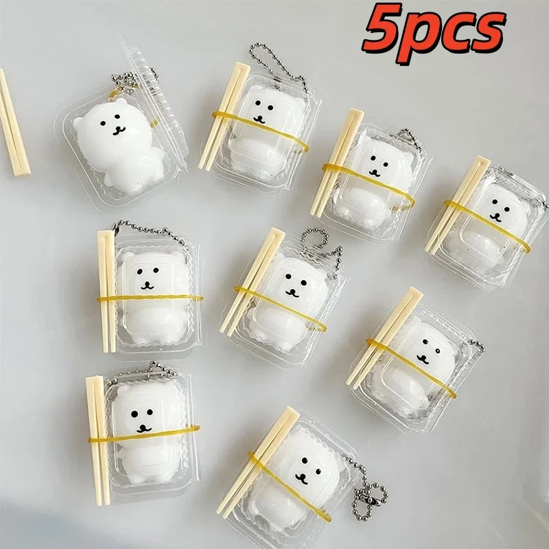 10/30PCS Lunch Box Squishy JOKE Bear Kawaii Squishy Toys Bag Cute KEY Pendant Pinching Squeezeing Decompression Toy Party Gifts