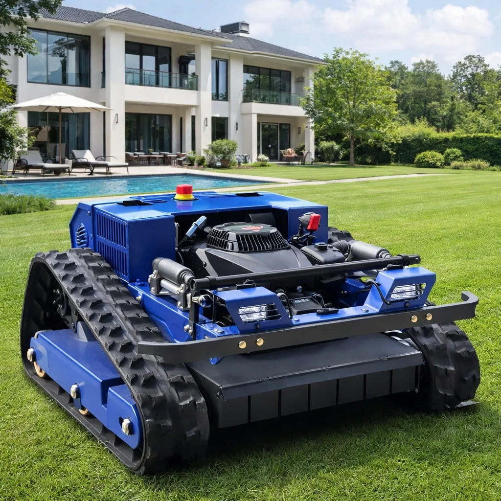 

Customized Industrial 4-Stroke 45° Climbing Remote Control Lawn Mower CE/EPA Certified Professional Grade Garden Equipment