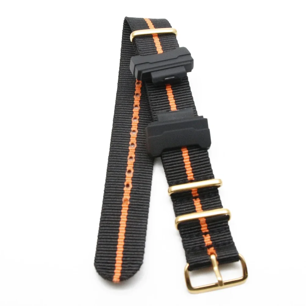 Nylon Watch Strap For Casio G-Shock GA100 GA120 GA110 GA400 Men Women Replacement Watchband Bracelet Gold Buckle