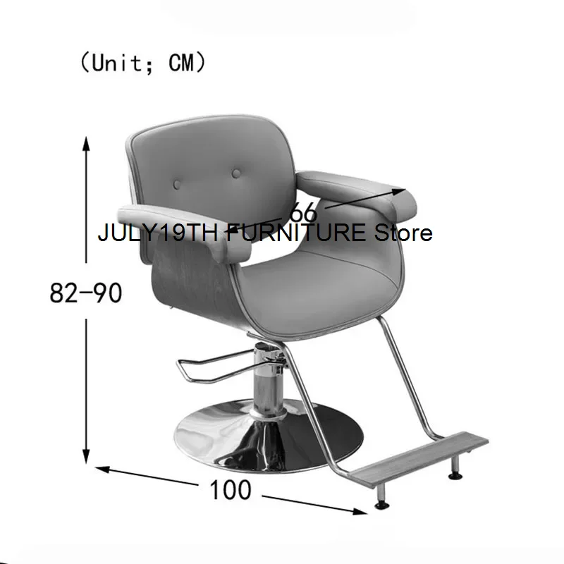 Professional Designed Barber Chair Classic Cheap Armrest Hair Wash Chair Minimalist Swivel Black Cushion Cadeira Salon Furniture