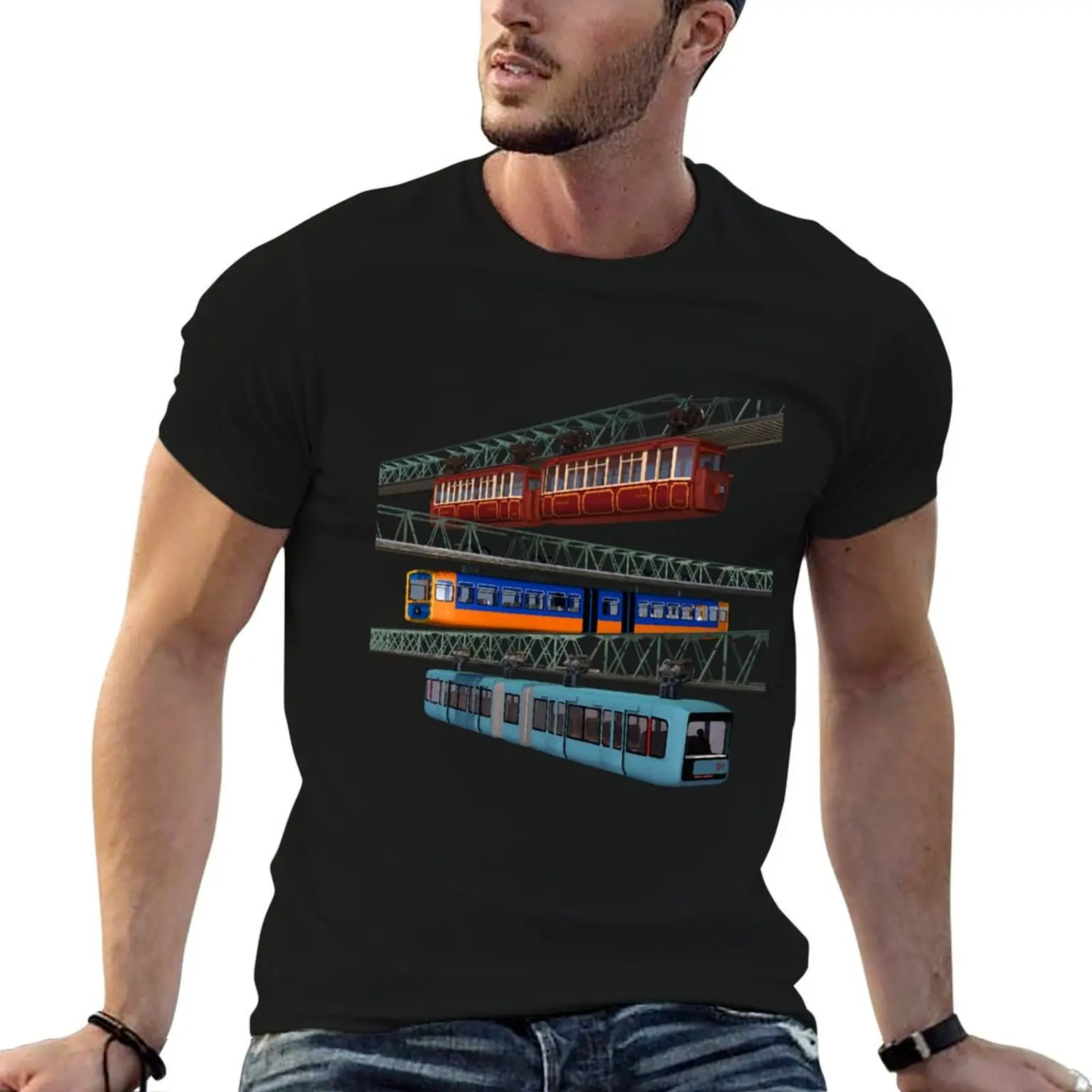 Schwebebahn 3 types T-Shirt vintage anime shirt blacks customs design your own men t shirts