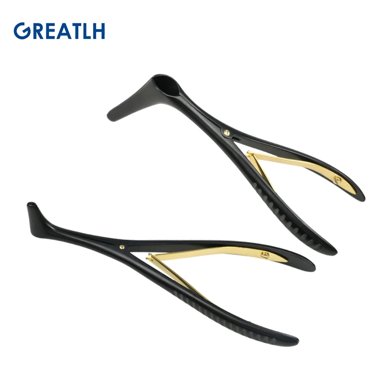 14cm/15.2cm Medical Nose Mirror Ear Canal Dilator Nasal Expander Nasal Speculum Forceps Nose Pliers Black Handle