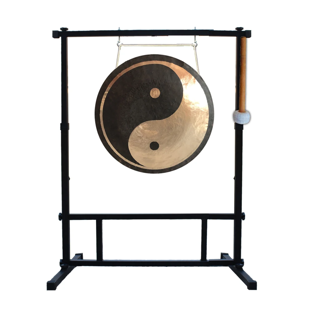 Wind Gong 30 بوصة Ying Yang Gong مع مطرقة للتأمل وأدوات قرع Yogo