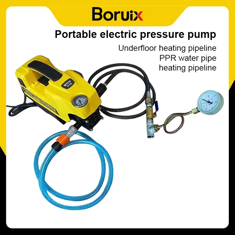 

Portable Electric Pipeline Pressure Testing Pump 220V High Pressure PPR Water Pipe Device Heating High Flow Car Washing Dual-use