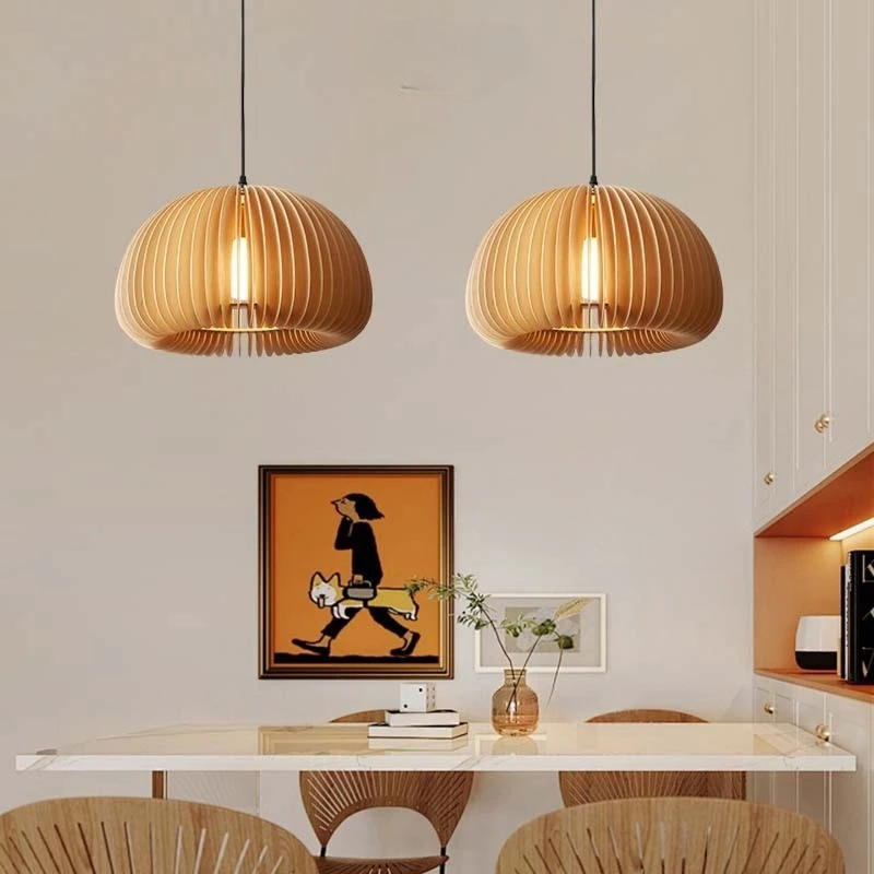 Restaurant Vintage Log Bedroom Entrance Homestay Art Pumpkin Eye Protection Lamp