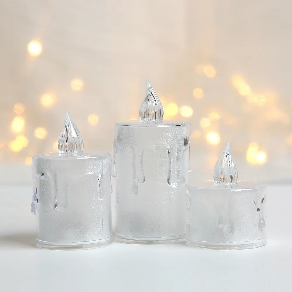 Velas de luz Led sin llama, pilar de plástico, vela parpadeante, luz nocturna para fiesta en casa, Ramadán, Pascua, boda, decoración de Navidad