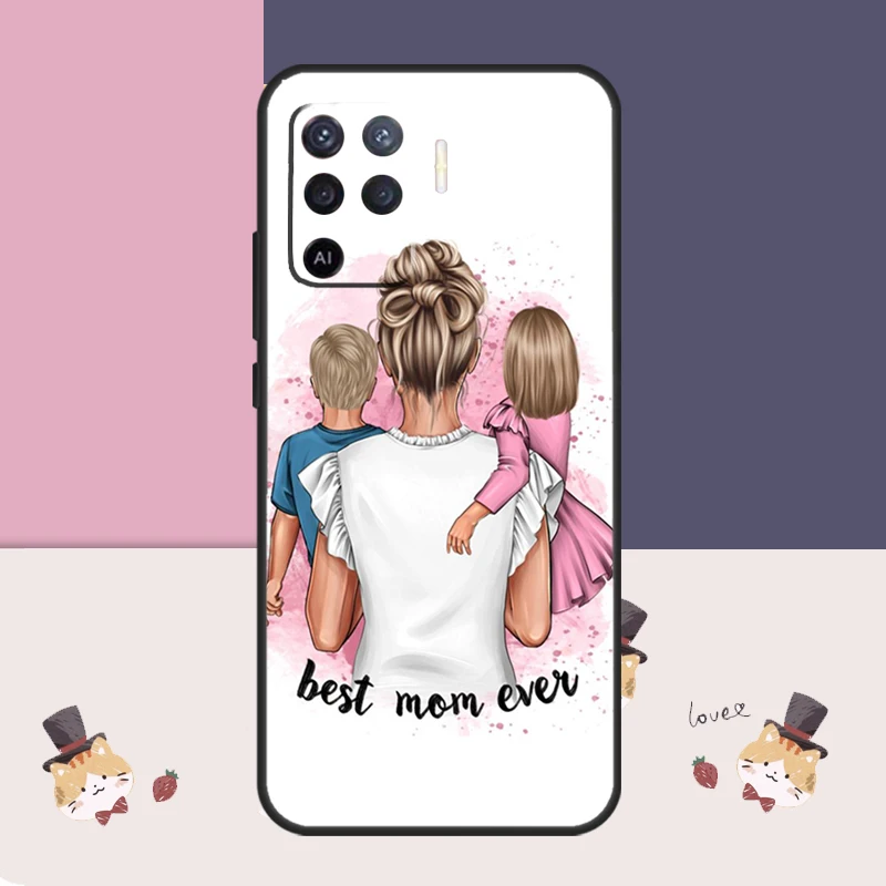 Baby Mom Daughter Girl Son Dad For OPPO A57 A77 A17 A74 A94 A54 A5 A9 A53 S A15 A16 A76 A96 A52 A72 A18 A58 A78 A98 Case