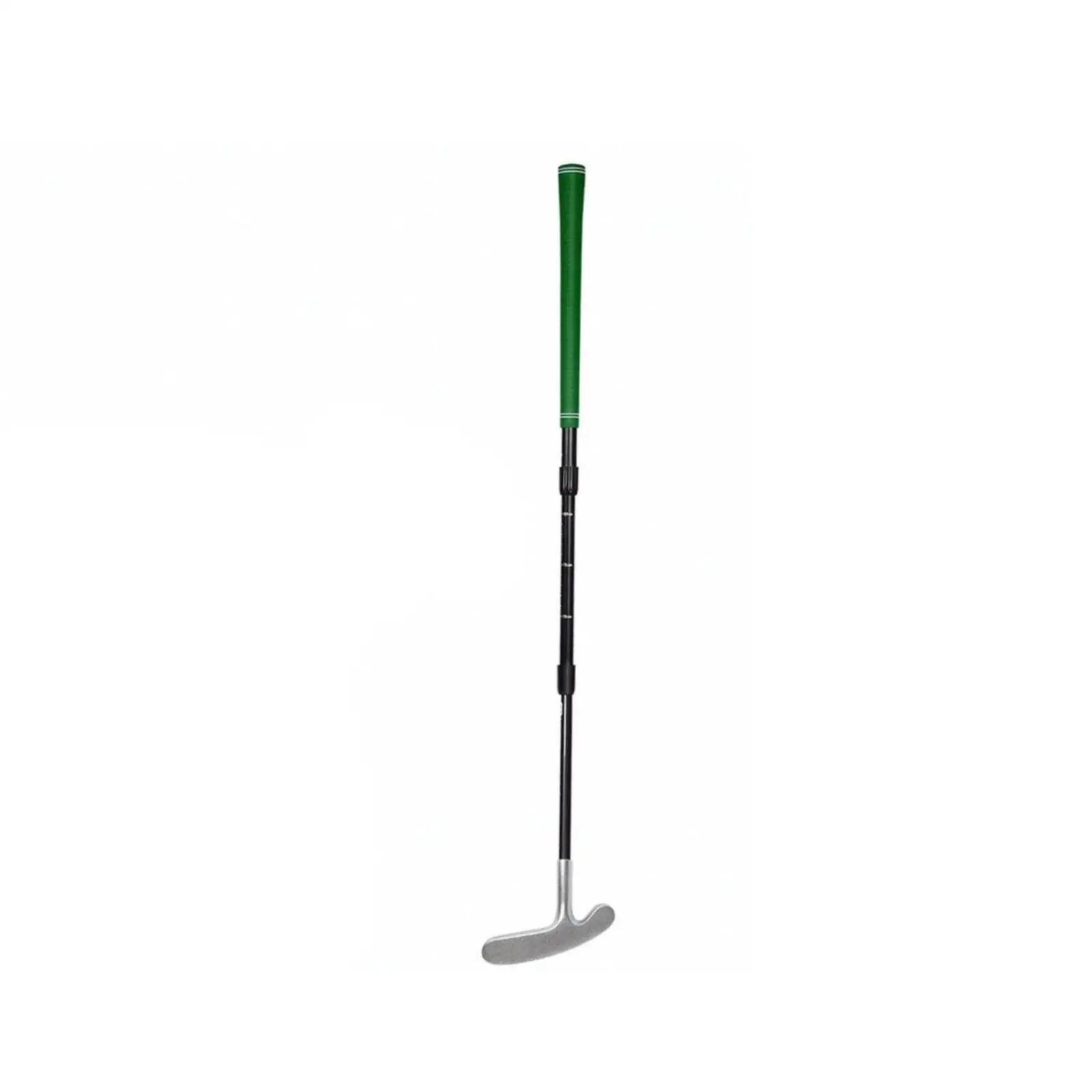 Golf Putter Practice Aid Adjustable Telescopic Zinc Alloy Head with Ribbed Grip for Alignment and Control