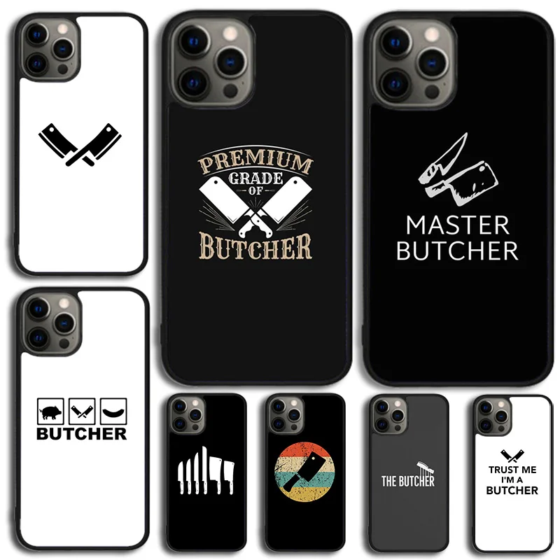 Butcher Cleaver Phone Case Cover For for iPhone 15 16 14 XR XS 11 12 13 Pro MAX Plus