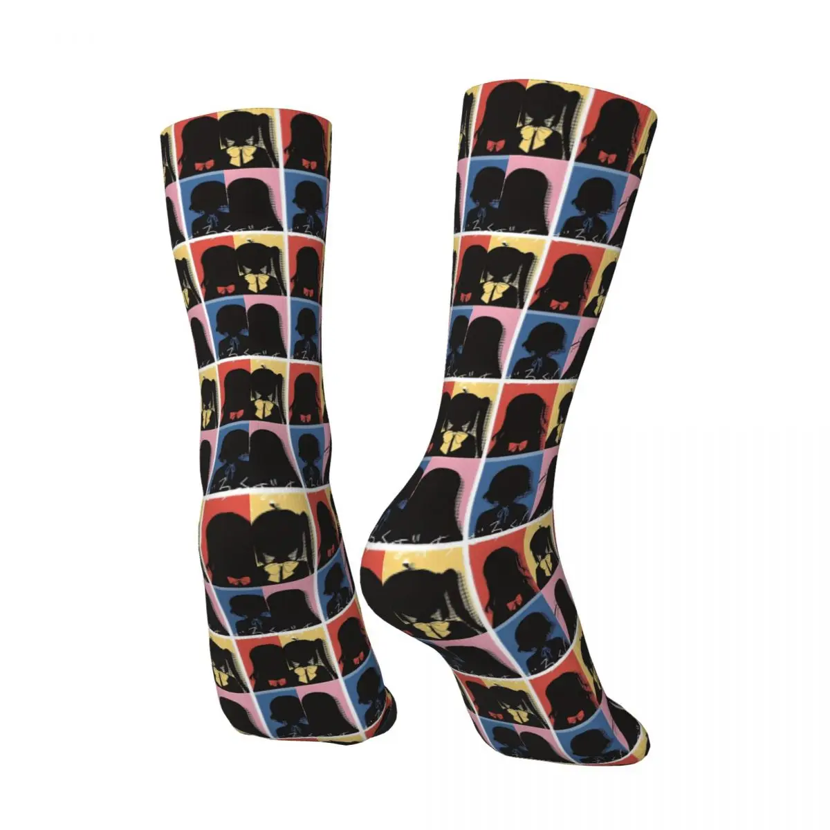 The Band Bocchi The Rock Men's Socks Retro Harajuku Bocchi Street Style Novelty Pattern Crew Sock