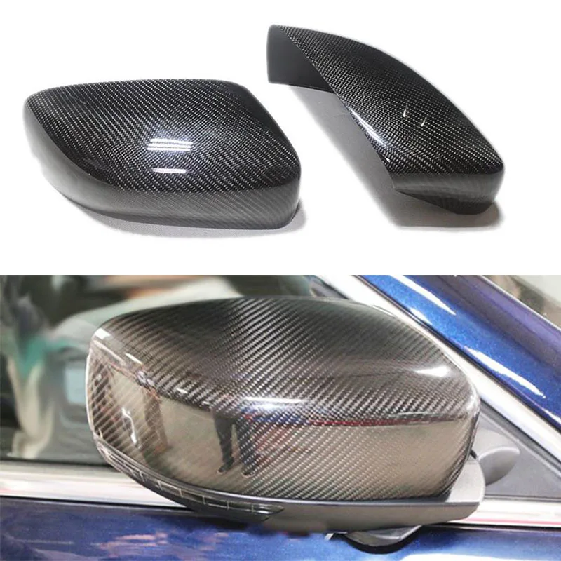 

1 Pair Real Carbon Fiber Door Side Wing Rearview Mirror Cover Caps For Maserati Ghibli Quattroporte 2013-2016 Paste Install
