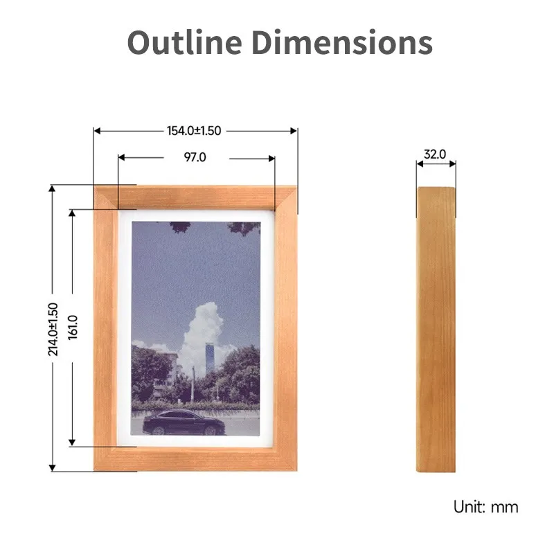 Imagem -05 - Ecrã E-paper Tecnologia Acep Tela 800x480 com Moldura de Madeira Cores Tampo de Mesa de Suporte Montagem de Parede Monitor de Visão Completa 73