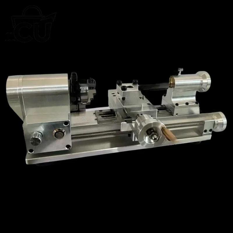 Exquisite DIY Mini Lathe Multi functional Woodworking Homemade Small Lathe Portable Desktop Micro Lathe 220V 80W 100-2500r/min